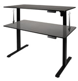 Konix Escritorio Gaming Elevate Ajustable de pie o Sentado 120 x 60 x 73-118 cm en Forma de T - 3 Alturas Ajustables - Estructura metálica - Negro