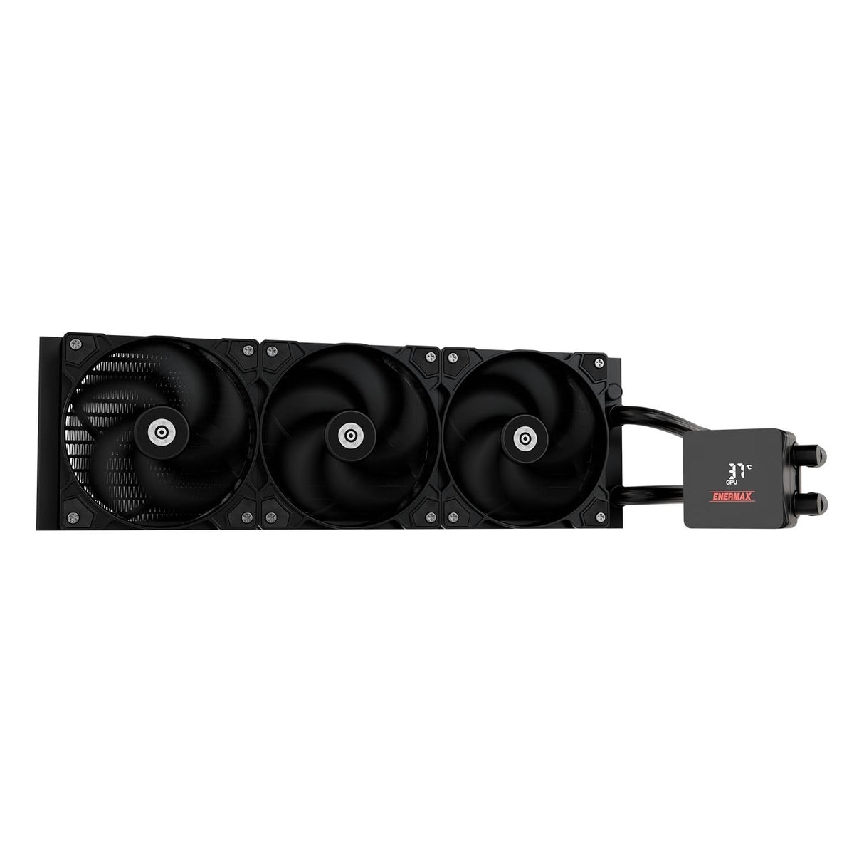 ENERMAX LIQMAX IV 360 mm AIO CPU de refrigeración por agua, cámara doble, TDP 380 W +, Intel LGA 1851/1700/115x/2066, AMD AM5/AM4, pantalla digital, 3 ventiladores de flujo de rendimiento PWM de 120