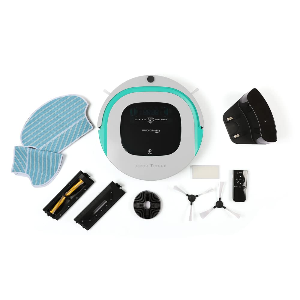 LINEA TIELLE LIFE TECHNOLOGIES Robot Aspirador Limpiador de Suelos Sensor Cleaner Plus WN Profesional con Kit Animal Care y mapeo de ambientes