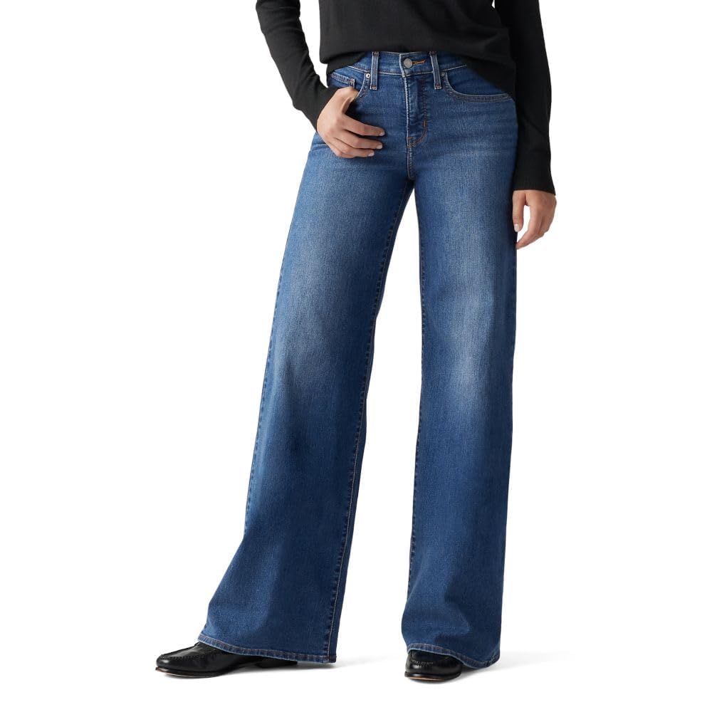 Levi's 318 Shaping Wide Leg Jeans, Clever Girl, 25W / 30L Mujeres