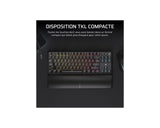 Corsair K70 Core TKL Wireless RGB Teclado de Juego mecánico sin Llave – Interruptores lineales MLX Red v2 prelubricados, SOCD, Tapas de Llave de ABS, amortiguación del Sonido, AZERTY FR –