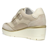 Geox D ILDE A, Zapatillas Mujer, Papyrus/Lt Taupe, 41 EU
