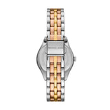 Michael Kors Reloj Harlowe para Mujer, Movimiento de Cuarzo a Tres Agujas con Correa de Acero Inoxidable o Piel, 33 mm, Tono Dorado y Tono Plateado
