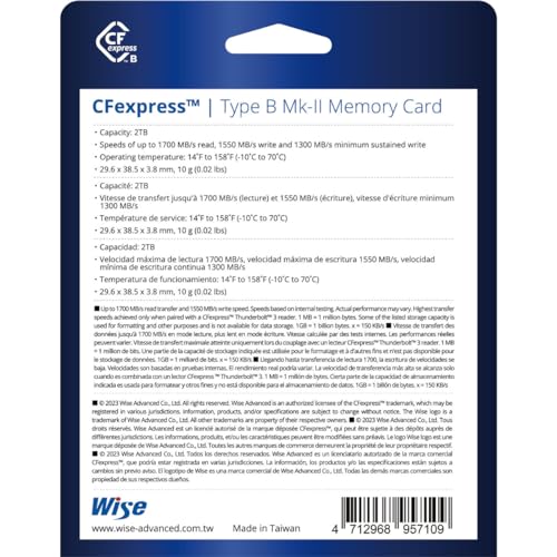 Wise CFexpress Type B MK-II 2TB (CFX-B2048M2)