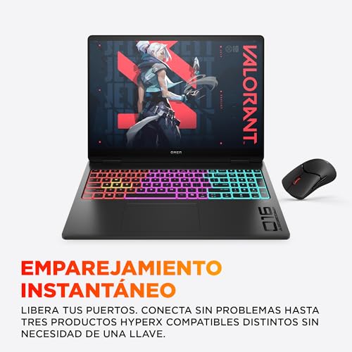HP OMEN MAX - Ordenador Portátil Gaming de 16" OLED 240Hz (Ultra 7-255HX, 32GB RAM, 1 TB, NVIDIA GeForce RTX 5060 8GB, FreeDos) Negro - Teclado QWERTY Español