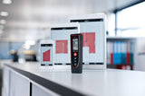 Leica DISTO D110: Medidor láser de distancia compacto con Bluetooth (se conecta a aplicaciones) para mediciones de distancia y área (uso en interiores con un alcance de 60 m)