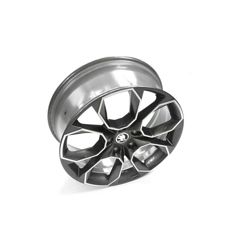 Skoda 5E0071499HA7 - Llanta de aluminio RS de 19 pulgadas Tuning Sport X-trem llanta 7,5JX19 ET51 5x112 llantas de aleación, antracita metalizada