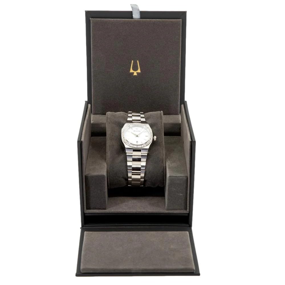 Bulova Reloj Analógico para Mujer'S de Cuarzo con Correa en Nácar 96R245