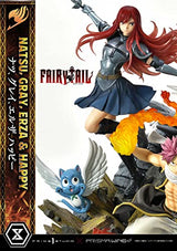 Prime 1 Studio Fairy Tail - Figura Decorativa de Natsu, Gris, Erza, Happy - Figura de Estatua de Lujo, versión 1/7, 57 cm