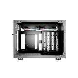 Noua Parvus Q2 Silver Case Mini ITX para PC Office Mini Tower 0.5MM SPCC 4*USB3.0/2.0 Paneles Laterales de Vidrio Templado (AxPxL: 264x349x185 mm)