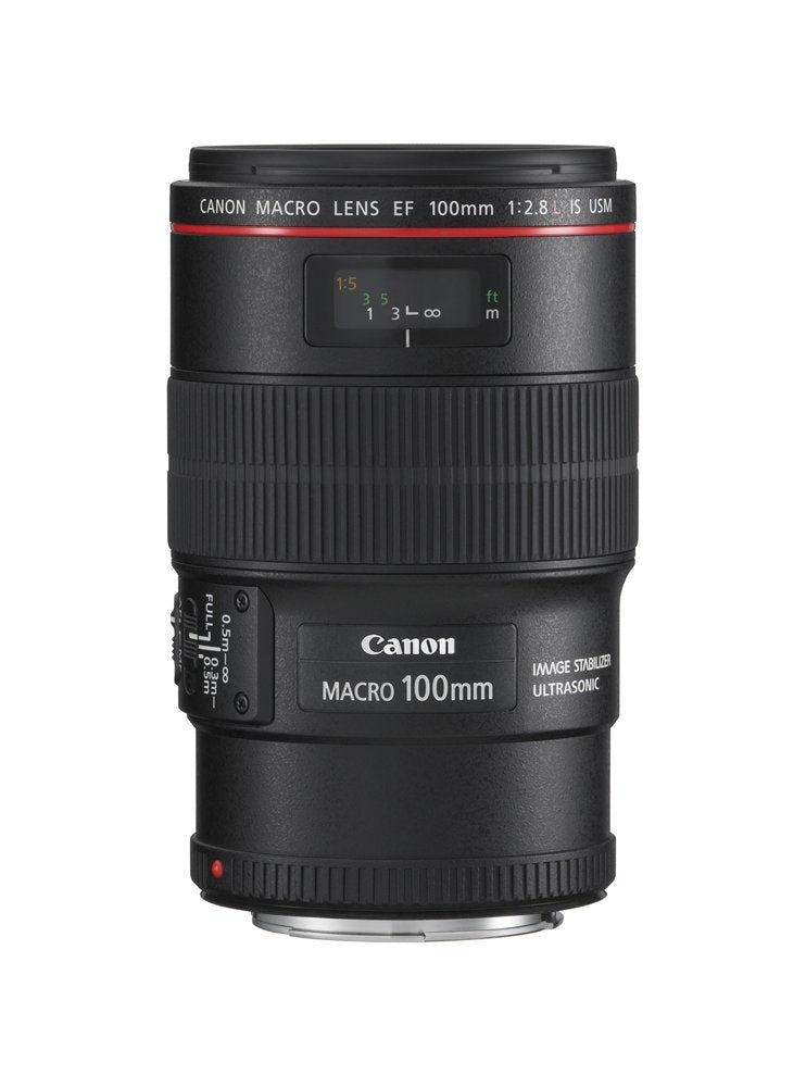 Canon EF 100mm f/ 2.8L Macro IS USM - Objetivo para Canon (Distancia Focal Fija 100mm, Apertura f/2.8-32, estabilizador, diámetro: 67mm) Negro