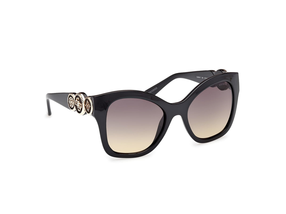 Guess Gu00197 Gafas, 05b Shiny Black, 55/20/140 para Mujer