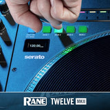 RANE Twelve MKII - Controlador DJ Midi Motorizado, Giradiscos de 12’’ Estilo Vinilo con Control DVS y USB Midi para Traktor, Virtual DJ & Serato DJ