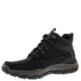 Skechers Respected Boswell, Botas Hombre, Black Leather W/ Synthetic, 45 EU