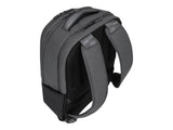 Targus TBB58602GL Mochila Hero Cypress 15.6" con Ecosmart - Gris Hecho de 26 Botellas de Agua de plástico recicladas Bandolera ergonómica Acolchada
