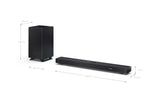 Sharp HT-SBW53121BK Soundbar 3.1.2 Dolby Atmos/DTS:X con subwoofer inalámbrico, Barra de Sonido Elegante y Potente con Altavoces Que emiten hacia Arriba, Sonido Envolvente 3D, P. Maxima 550w. Negro