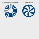 Scheppach Limpiador de Alta Presión Térmica HCP5000-4,3 KW - Motor de Gasolina 4 Tiempos 5,9 CV - Presión 241 Bar - Flujo 570 l/h - Arrancador de Cable - Accesorios Incluidos