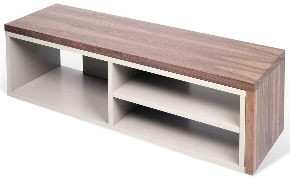 TemaHome Move funda para soporte de TV, madera, madera de nogal, gris, 110 x 35 x 25 cm)
