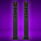 NGS Sky Charm 2.1- Torre de Sonido Bluetooth 80W con Entrada Óptica, USB, Radio FM y AUX IN