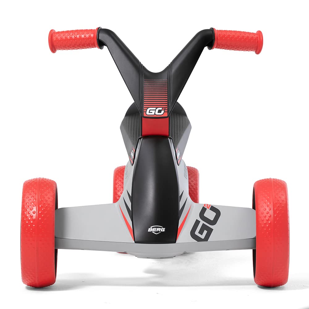 Berg GO² - Coche Antideslizante 2 en 1, tobogán y Rueda para niños, con Pedales Plegables, Juguete para niños a Partir de 10 Meses (SparX Rojo)