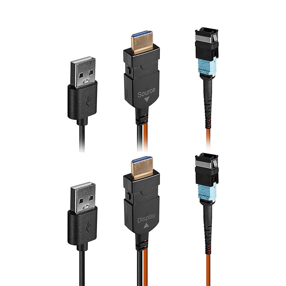 Lindy - Extensor HDMI 8K60 de fibra óptica MPO de 100 m