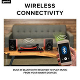 Gemini TT-900 Red | Tocadiscos con Sistema de Sonido – Bluetooth – Sistema Completo