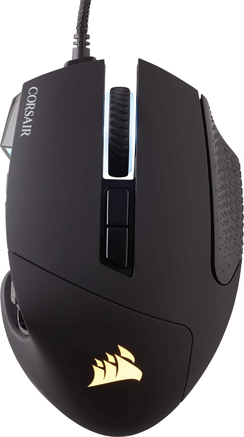 Corsair SCIMITAR RGB ELITE Ratón con Cable para Juegos MOBA/MMO - 18.000 PPP - 17 Botones Programables - Compatible con iCUE - PC, Mac, PS5, PS4, Xbox - Negro