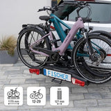 FISCHER Portabicicletas RoadLine Black para Embrague, portabicicletas para Coche, premontado, bloqueable, hasta 60 kg, Color Negro