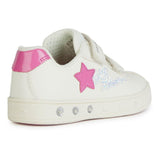Geox J Skylin Girl A, Zapatillas, Color Blanco Fucsia, 30 EU