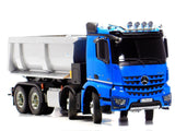 Tamiya-56366 Hoja Mercedes-Benz TAMIYA 56366 1:14 MB Arocs 4151 Tipper 8x4-kit para Montar, RC, Control Remoto, camión, Juguete de construcción, modelismo, Tinkering, Color Azul