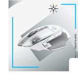 Logitech G G502 X LIGHTSPEED Ratón inalámbrico para Gaming - Ratón óptico con interruptores óptico-mecánicos híbridos LIGHTFORCE, sensor HERO 25K, compatible con PC - macOS/Windows - Blanco