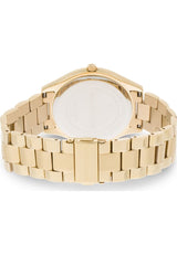 Michael Kors - Slim Runway Three Hand con Correa de Acero Inoxidable en Tono Dorado para Mujer MK3179
