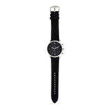 Fossil Reloj Neutra para hombre, movimiento cronógrafo de cuarzo con correa de piel, Negro y tono plata