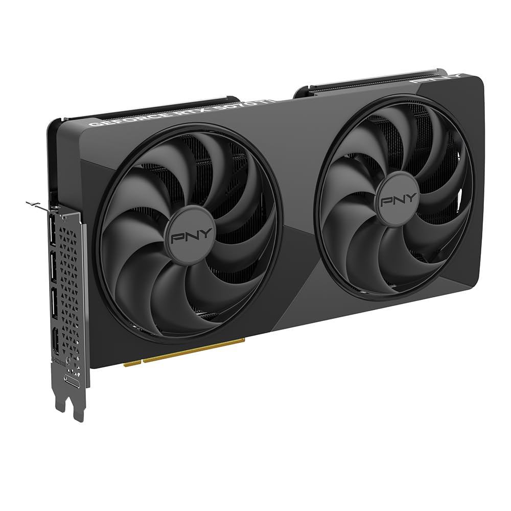 PNY Tarjeta Gráfica GeForce RTX™ 5070Ti Slim 16GB OC Doble Ventilador, 2-Slot