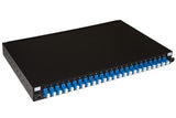 Connetto - Panel de Fibra óptica de 19" con 24 adaptadores LC dúplex singlemode Profundidad 250 mm Color Negro