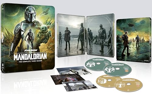 Star Wars Mandalorian Season 3 4K UHD + Blu ray Steelbook (Disney+ Original) (includes artcards) [Blu-ray] [Region Free]