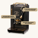 Máquina de café Faber Pro Total Deluxe acabados en latón a monodosis de papel Ese 44 mm