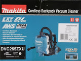 Makita DVC265ZXU Aspirador 18Vx2 + Tubo 1,5m AWS Bluetooth 2L, 36V,