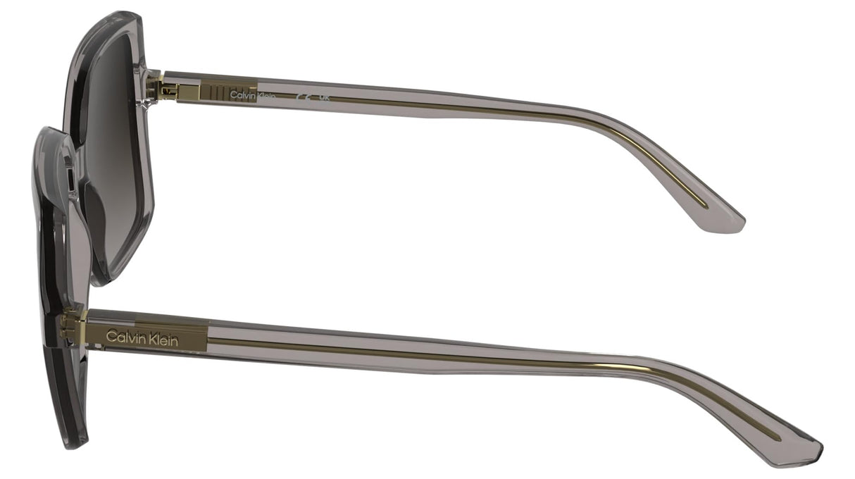 Calvin Klein Women's Sunglasses CK25537S - Transparent Taupe with Gradient Purple Lens