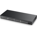 Zyxel Switch Gigabit de 48 Puertos | Gestión Inteligente | Montaje en Rack con 2 Puertos SFO | VLAN, IGMP, QoS | Garantía de por Vida [GS1900-48]