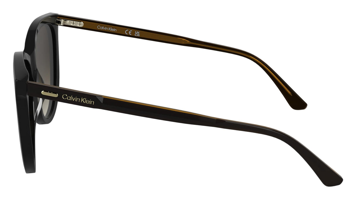 Calvin Klein Women's Sunglasses CK25508S - Black with Gradient Brown Lens