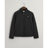 GANT Tramposo de Viento Acolchado Chaqueta, Negro, XL para Hombre