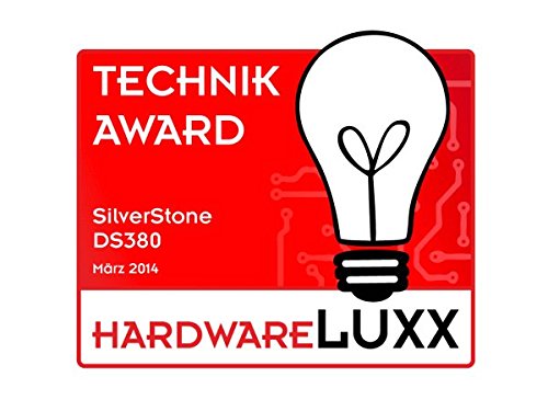 SilverStone SST-DS380 - Carcasa de ordenador de almacenamiento Mini-ITX con puerta, negro