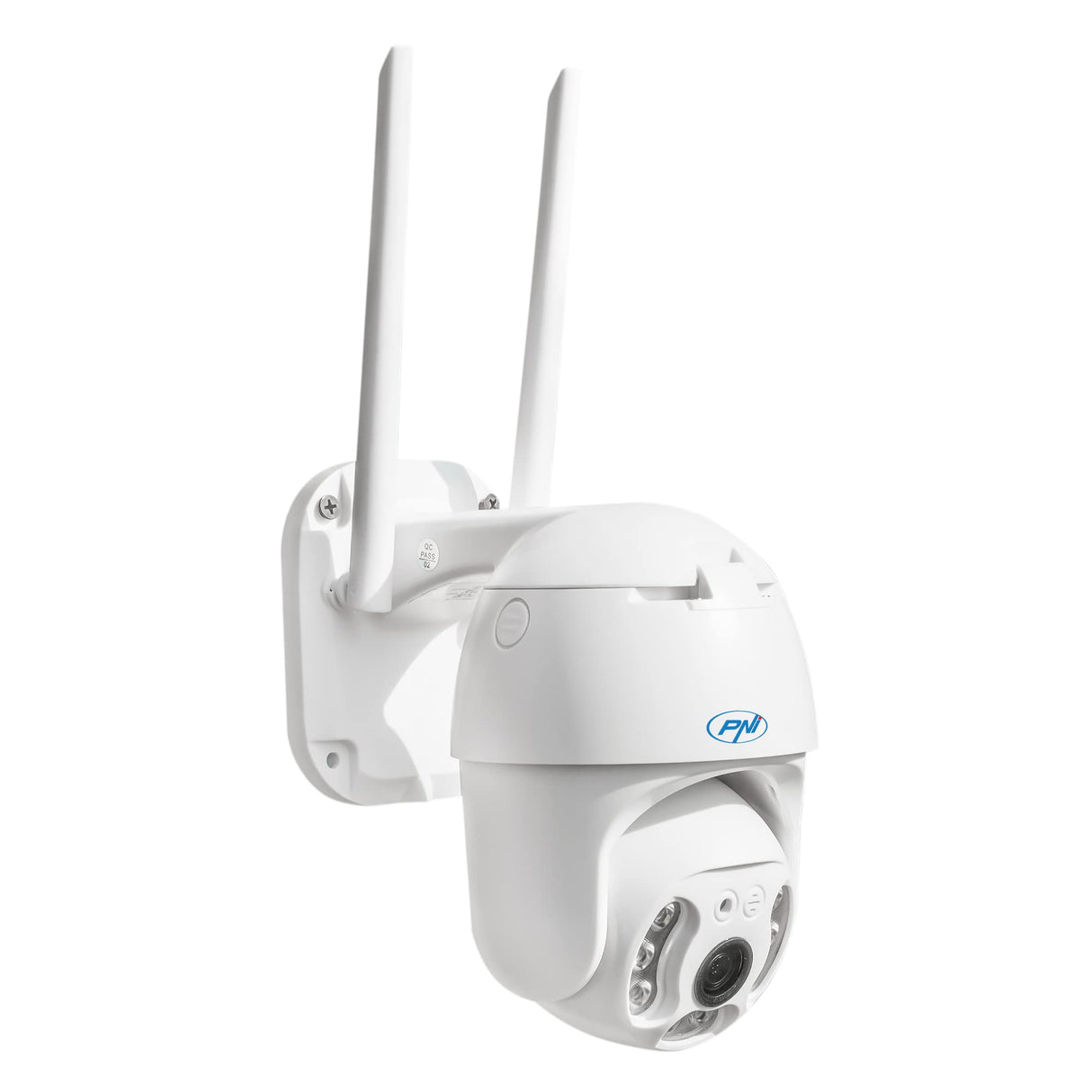 PNI Cámara de videovigilancia IP65 Live PTZ 5MP, gsm 4G, Ranura para Tarjeta Micro SD, detección de Movimiento, detección de Silueta Humana, Exterior IP66, LED IR y LED Blancos