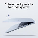Samsung Galaxy Book4 Edge, Ordenador Portátil Galaxy AI, Pantalla 15.6", 16GB RAM, Procesador Snapdragon X Plus, Almacenamiento 256GB, PC Copilot+, Azul Zafiro, Teclado QWERTY Español