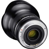 Samyang SYXP14-C XP - Objetivo Gran Angular de 14 mm f/2,4 de Alta Velocidad para Canon EF con Chip Ae Integrado, Color Negro