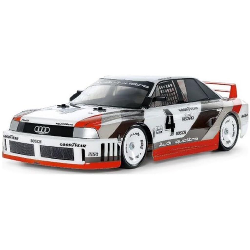 Tamiya 58744 1:10 RC Audi 90 Quattro Racing TT-02 - Coche teledirigido, vehículo, modelismo, Montaje, Hobby, Kit RC