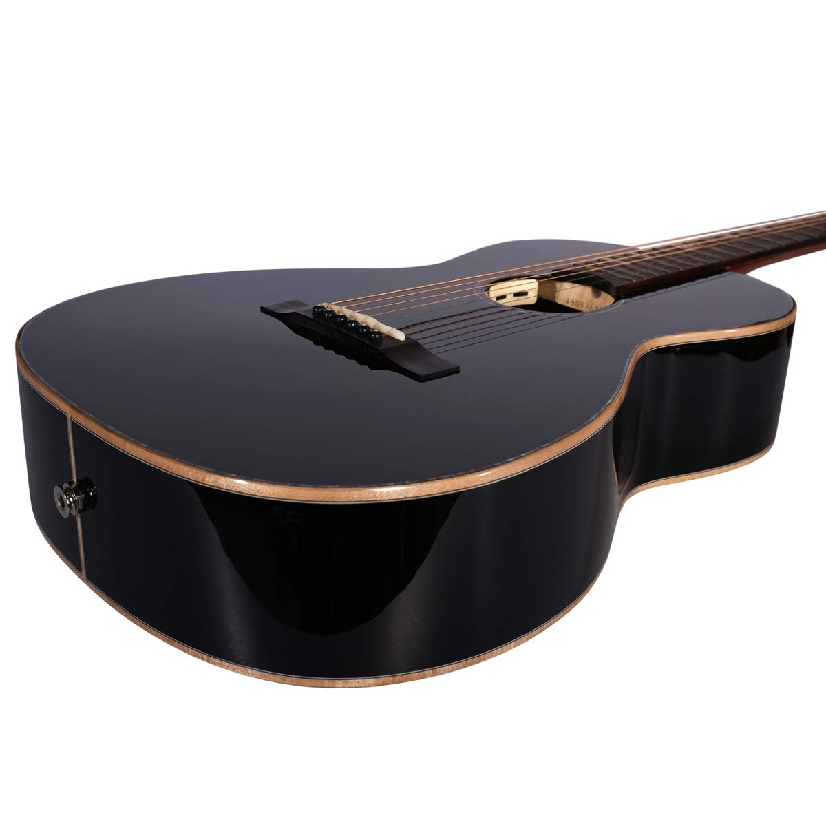Tyma-P18E - Guitarra de cuerdas de acero con pastilla integrada (incluye funda)
