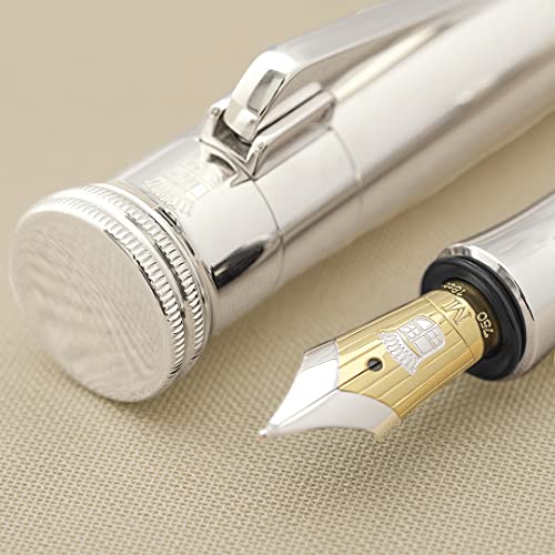 Graf von Faber-Castell 148570 Estilográfica Línea Clásica, plata esterlina 925 M