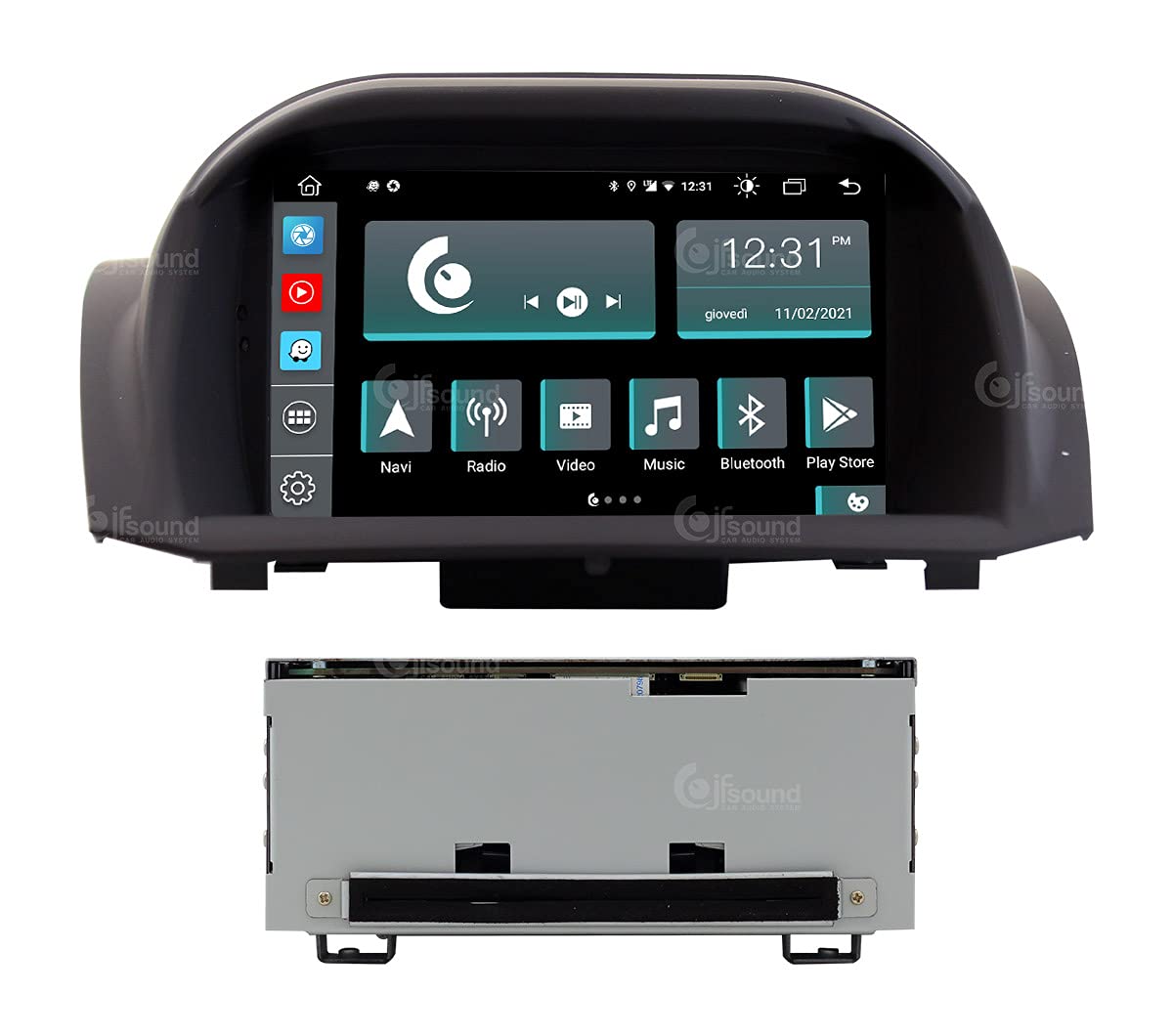 Autorradio de Ajuste Personalizado para Ford Fiesta 6° Serie Restyling Android GPS Bluetooth WiFi Dab USB Pantalla táctil Full HD 7" procesador de 8 núcleos y comandos de Voz